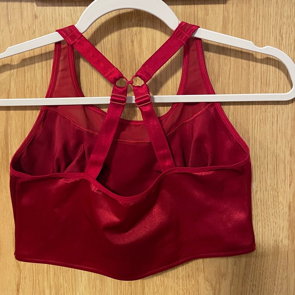 Ruby Ribbon Sheer Demiette, red, multiple sizes - Picture 3 of 3
